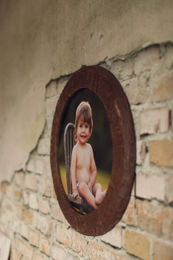 40cm Round Framed Wood (16inch) - Image 5