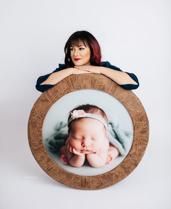 60cm (24inch) Round Framed Wood - Image 3