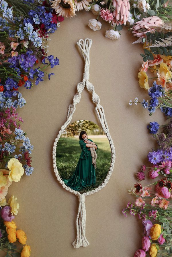 23x30cm (9x12inch) Oval Portrait Macrame Photoblock