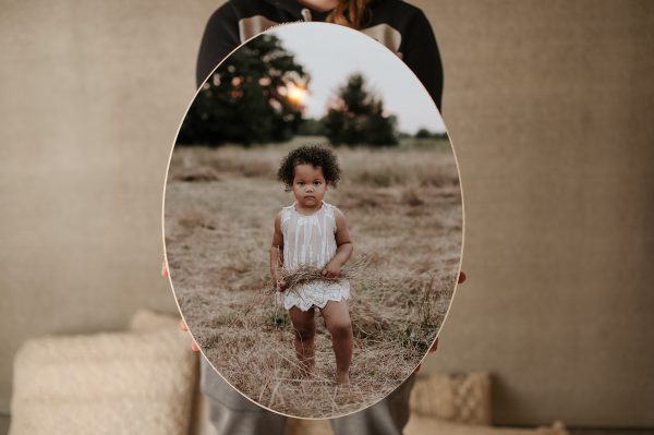 45x60cm (18x24inch) XL Oval Photoblock Portrait Orientation