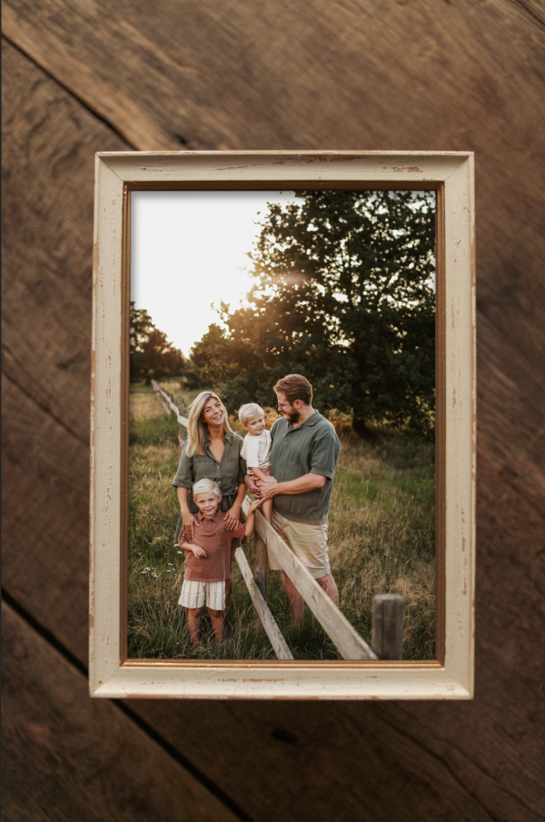Rustic Cream Frame With Old Gold