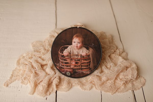 Set of 3 Black Heirloom Round Canvas Rings
