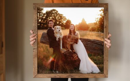 50x50cm (20x20inch) Framed Canvas - Thick Oak